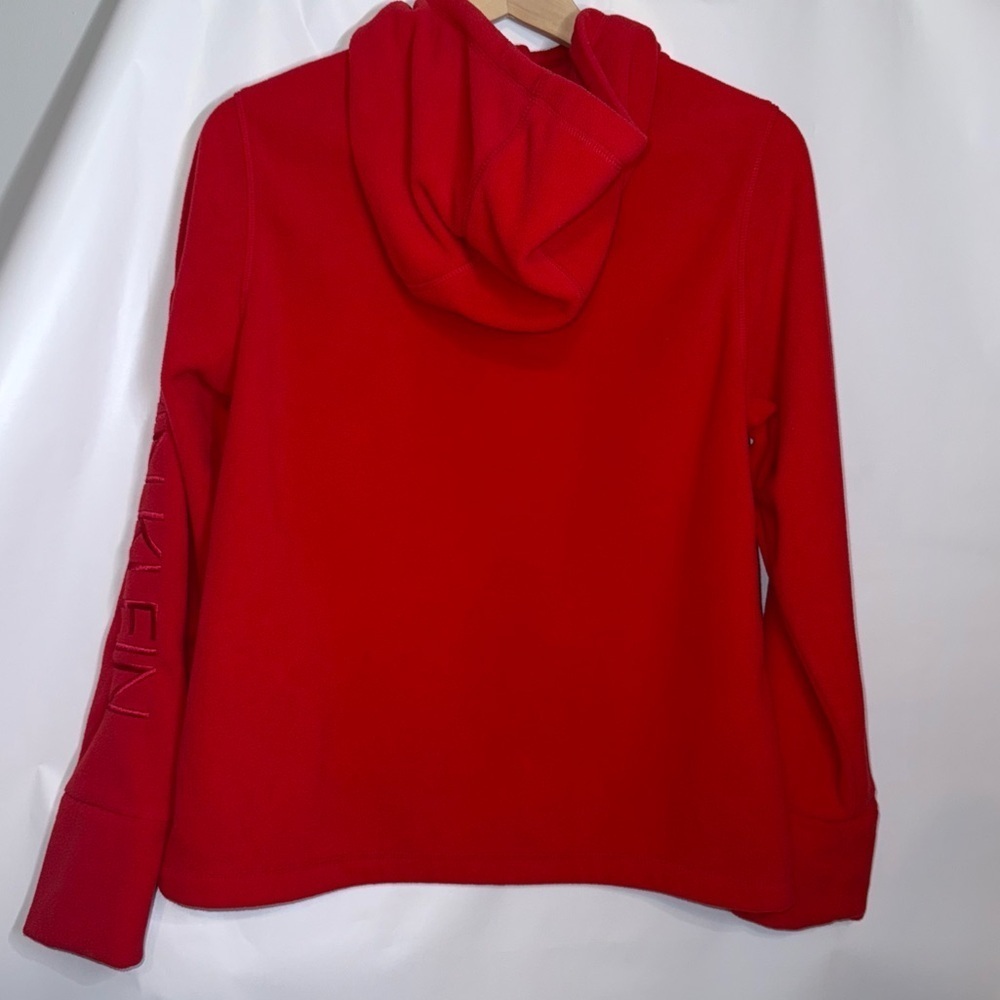 Clavin Klein Performance Fleece Zipper Jacket Size Medium Red - Picture 11 of 11